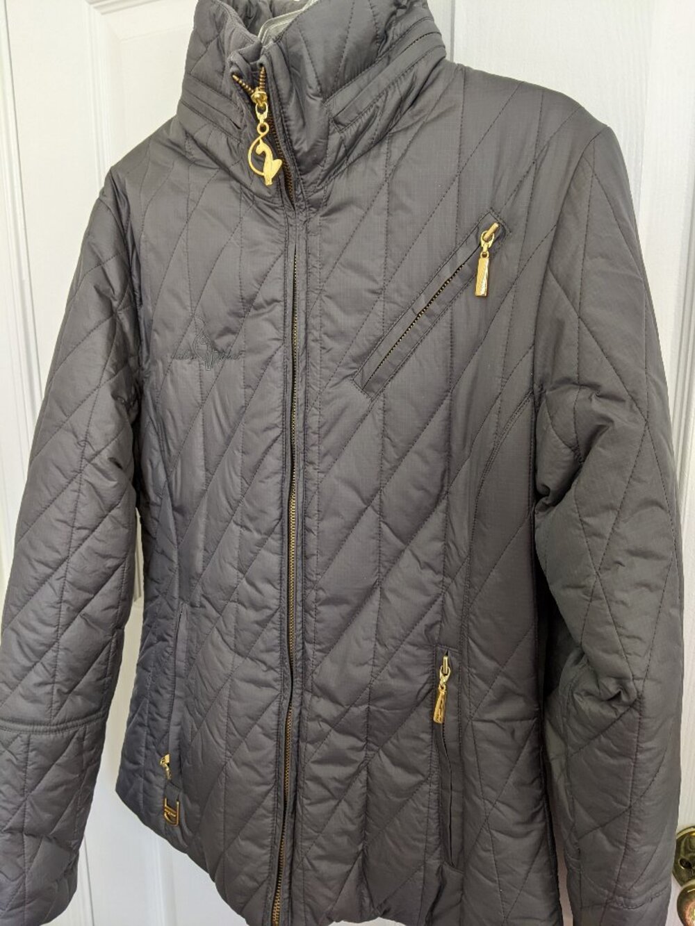 VTG LIKE NEW BABY PHAT WOMEN PUFFER JACKET GREY SIZE M
